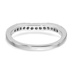 14K White Gold 5/8 carat Diamond Set of 2 Contoured Complete Wedding Bands
