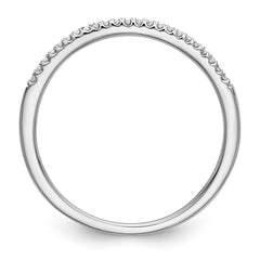 14K White Gold Diamond Band - 7