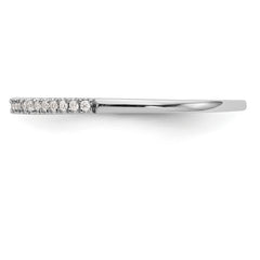 14K White Gold Diamond Band - 7