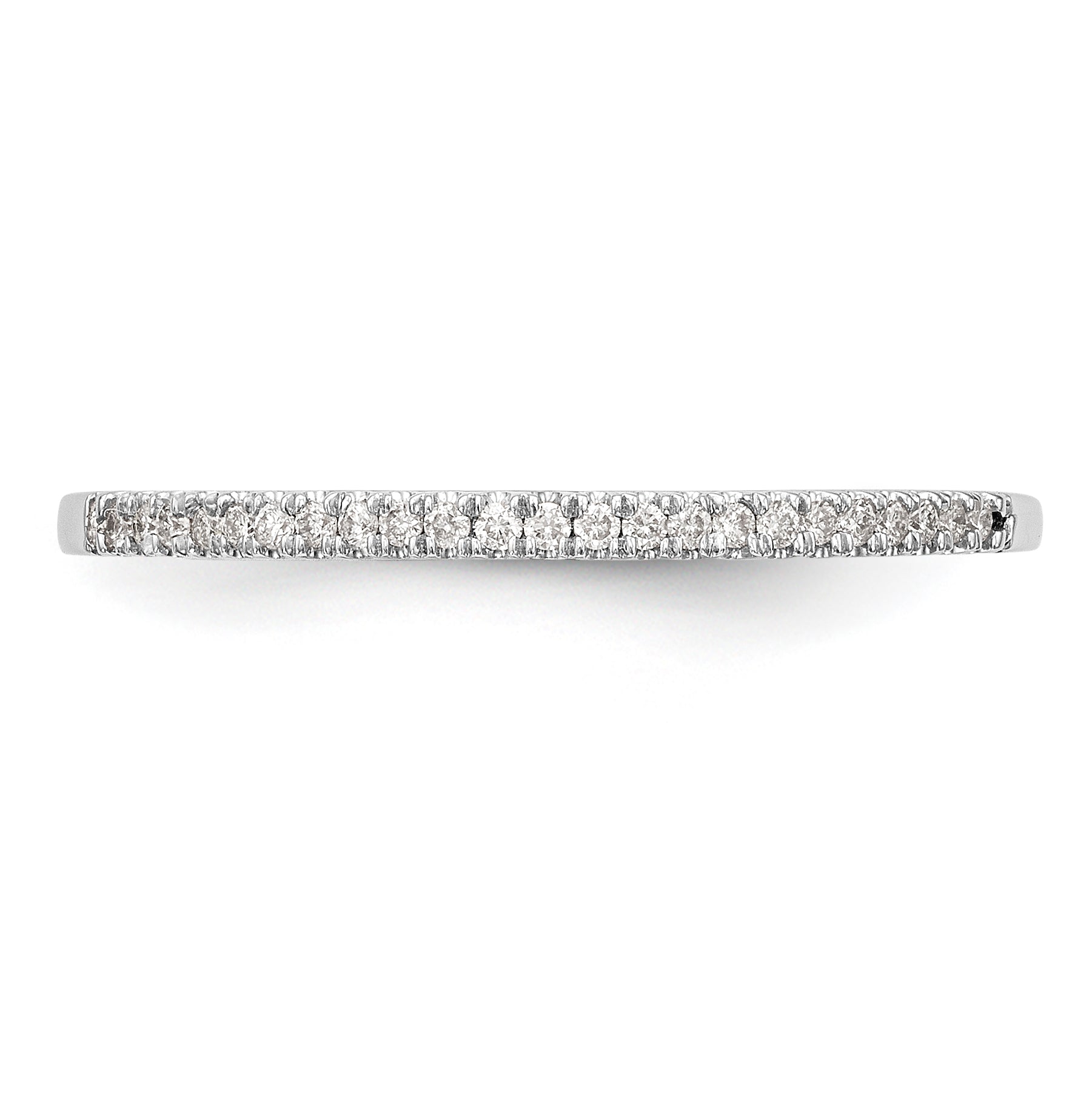 14K White Gold Diamond Band - 7