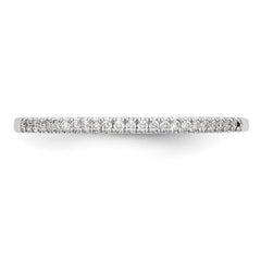 14K White Gold Diamond Band - 7
