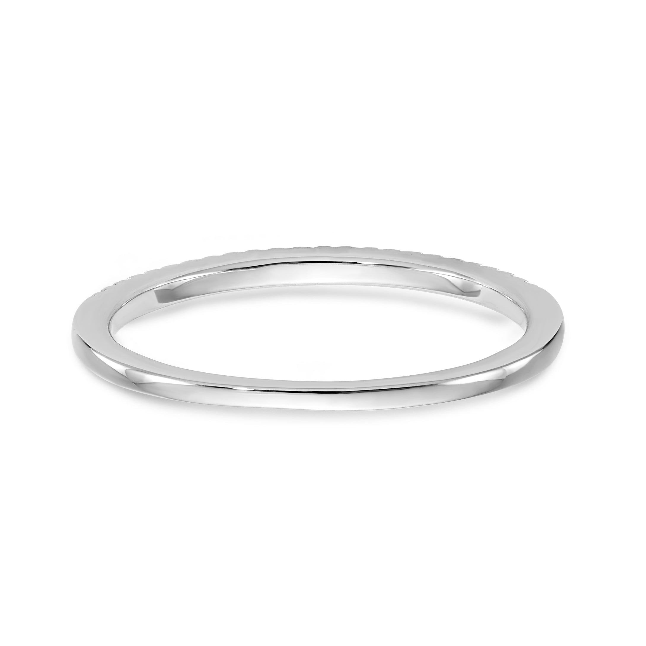 14K White Gold Diamond Band - 7