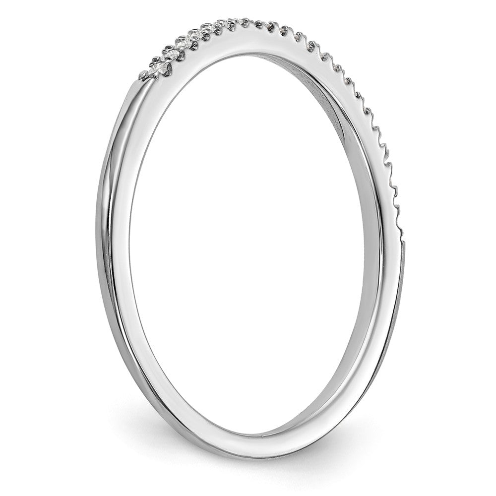 14K White Gold Diamond Band - 7