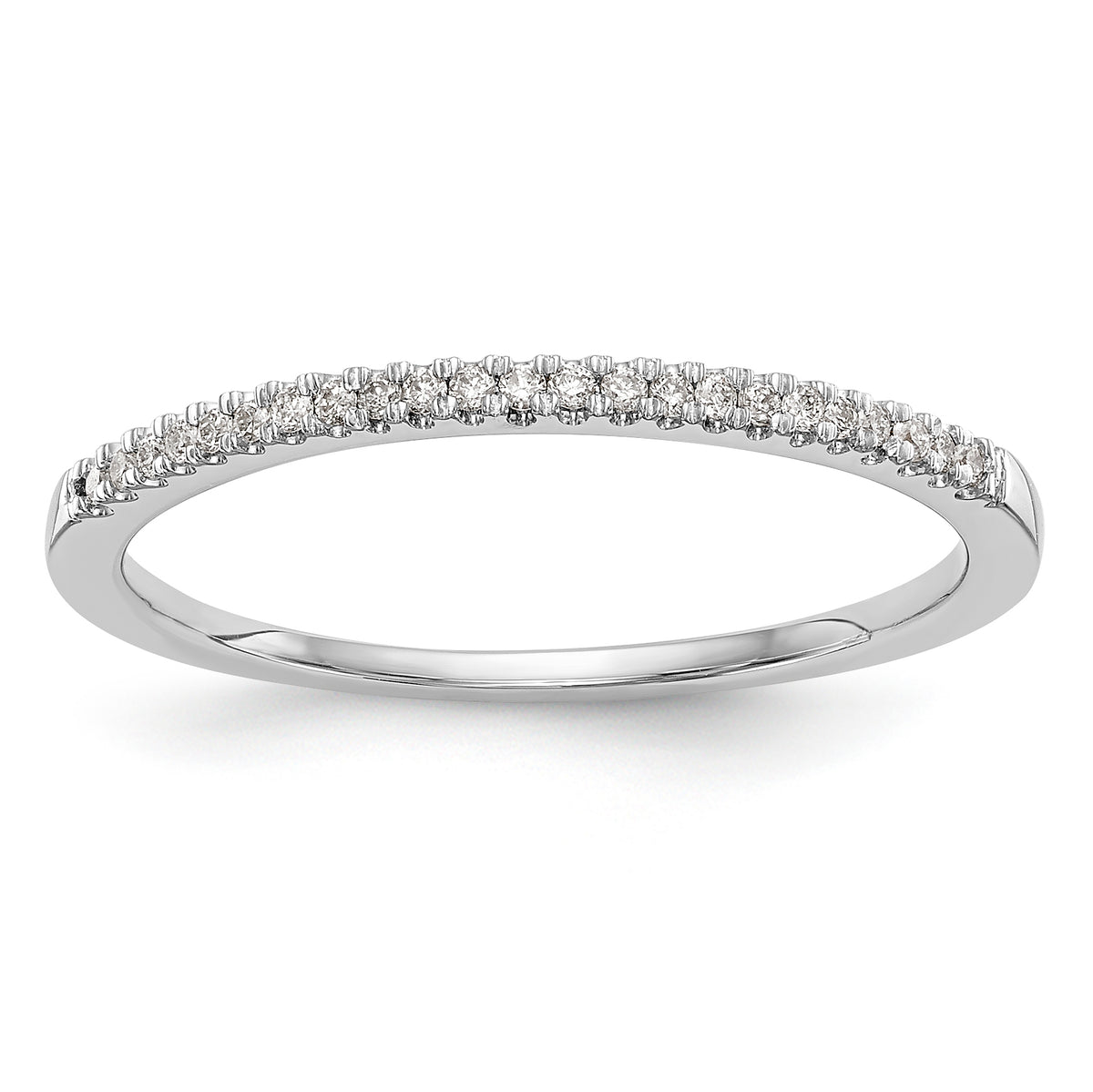14K White Gold Diamond Band - 7