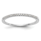 14K White Gold 1/10 carat Diamond Complete Wedding Band