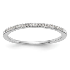 14K White Gold Diamond Band - 7