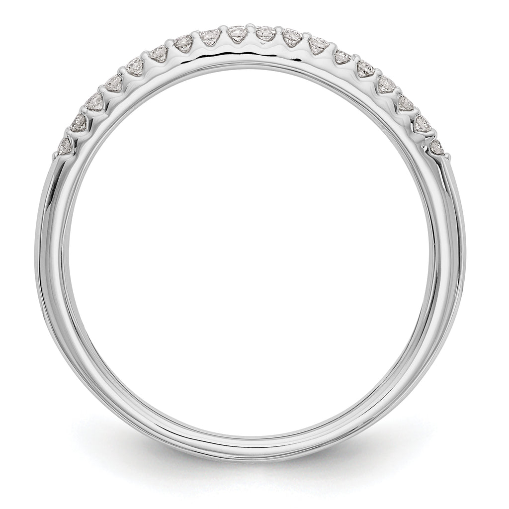 14K White Gold 1/8 carat Diamond Complete Wedding Band