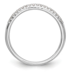 14K White Gold Diamond Band - 7