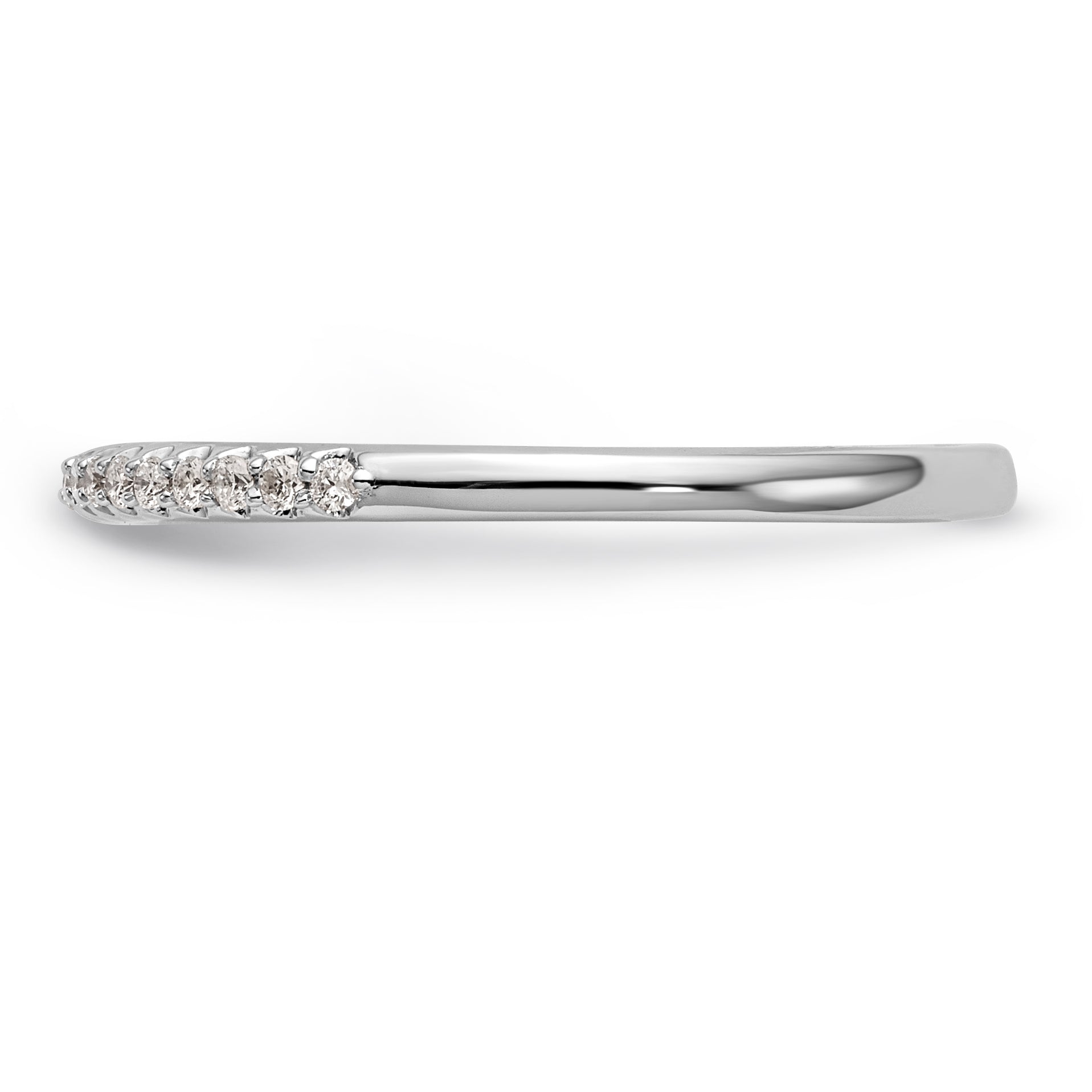 14K White Gold Diamond Band - 7