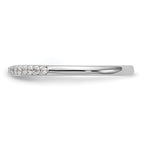 14K White Gold 1/8 carat Diamond Complete Wedding Band