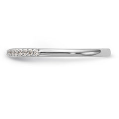 14K White Gold Diamond Band - 7