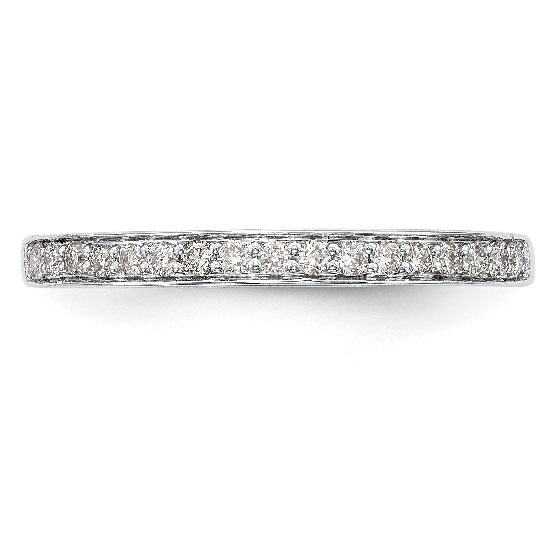 14K White Gold Diamond Band - 7