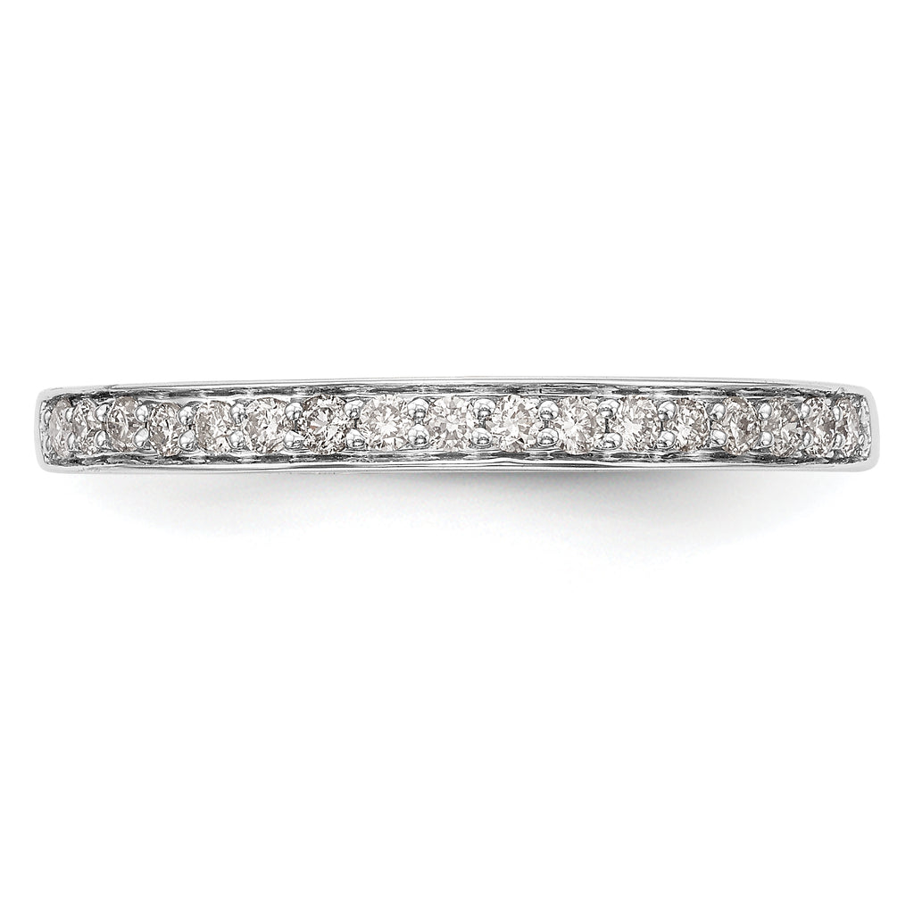 14K White Gold 1/8 carat Diamond Complete Wedding Band