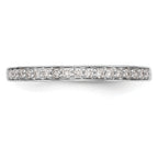14K White Gold 1/8 carat Diamond Complete Wedding Band