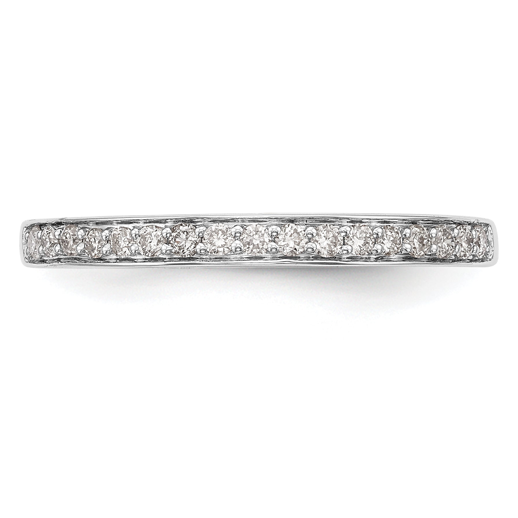14K White Gold 1/8 carat Diamond Complete Wedding Band