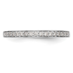14K White Gold Diamond Band - 7