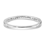14K White Gold 1/8 carat Diamond Complete Wedding Band