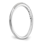 14K White Gold 1/8 carat Diamond Complete Wedding Band