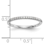 14K White Gold 1/8 carat Diamond Complete Wedding Band