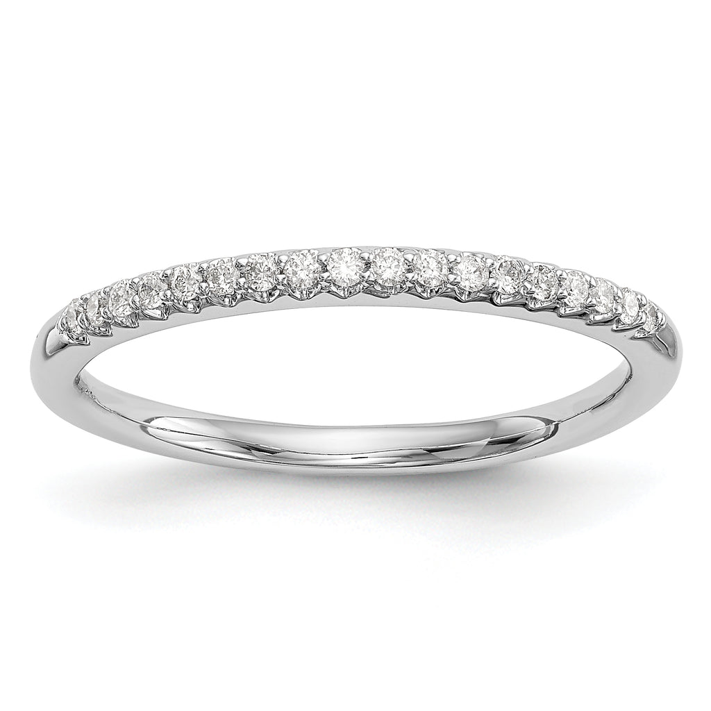14K White Gold 1/8 carat Diamond Complete Wedding Band