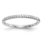 14K White Gold 1/8 carat Diamond Complete Wedding Band