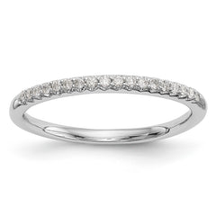 14K White Gold Diamond Band - 7