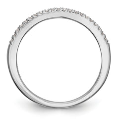 14K White Gold Diamond Band - 7