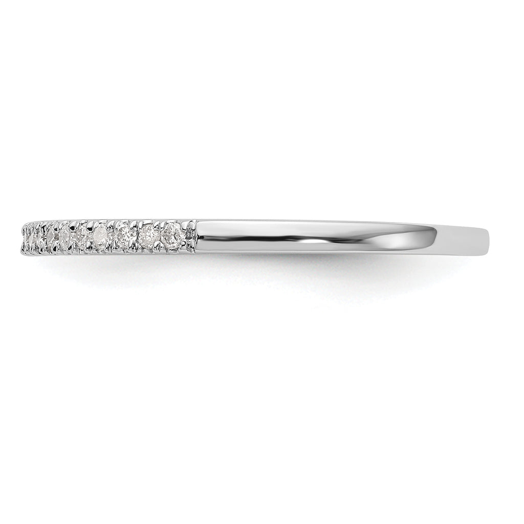 14K White Gold 1/6 carat Diamond Complete Wedding Band