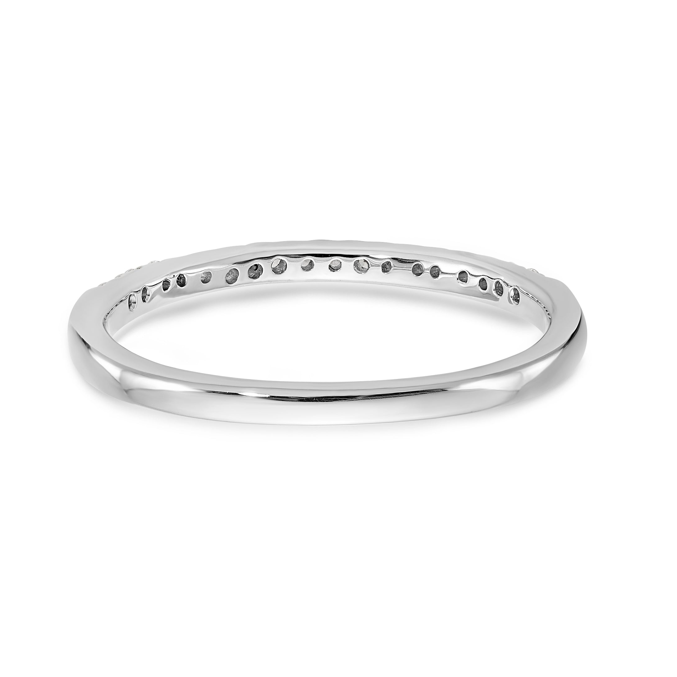 14K White Gold Diamond Band - 7
