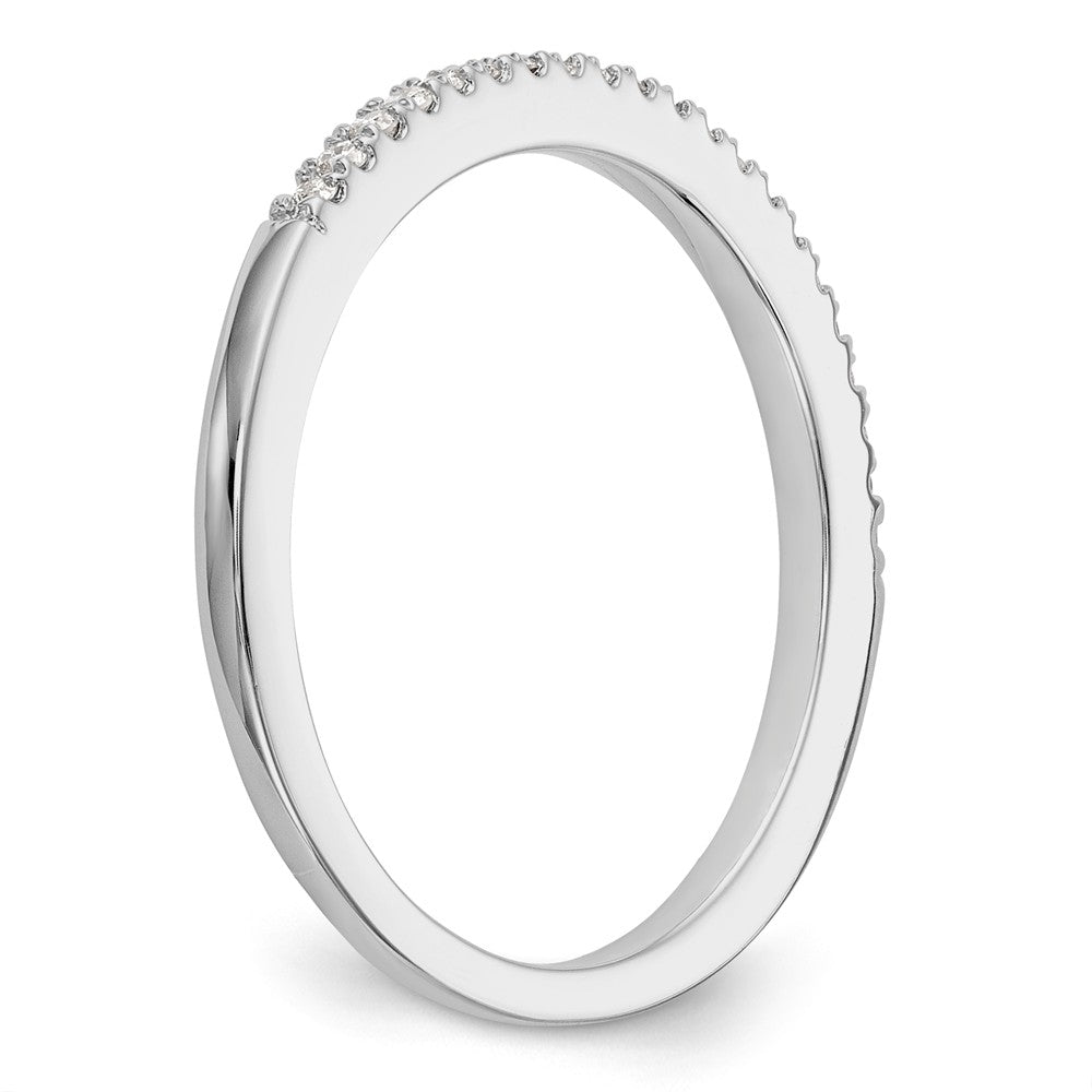 14K White Gold Diamond Band - 7