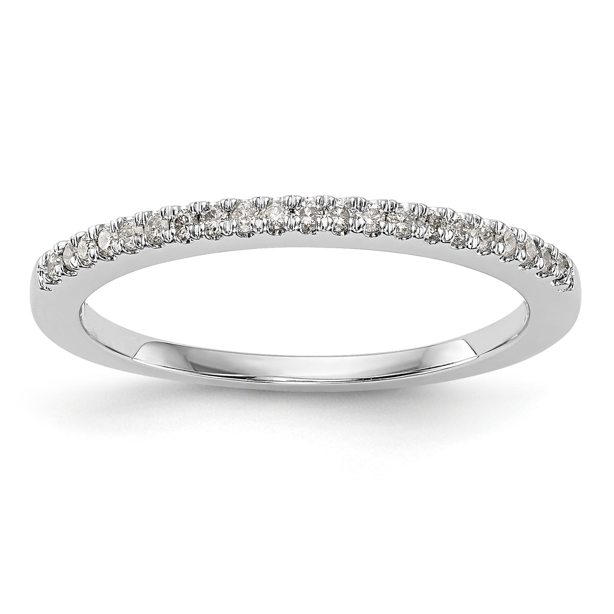 14K White Gold Diamond Band - 7