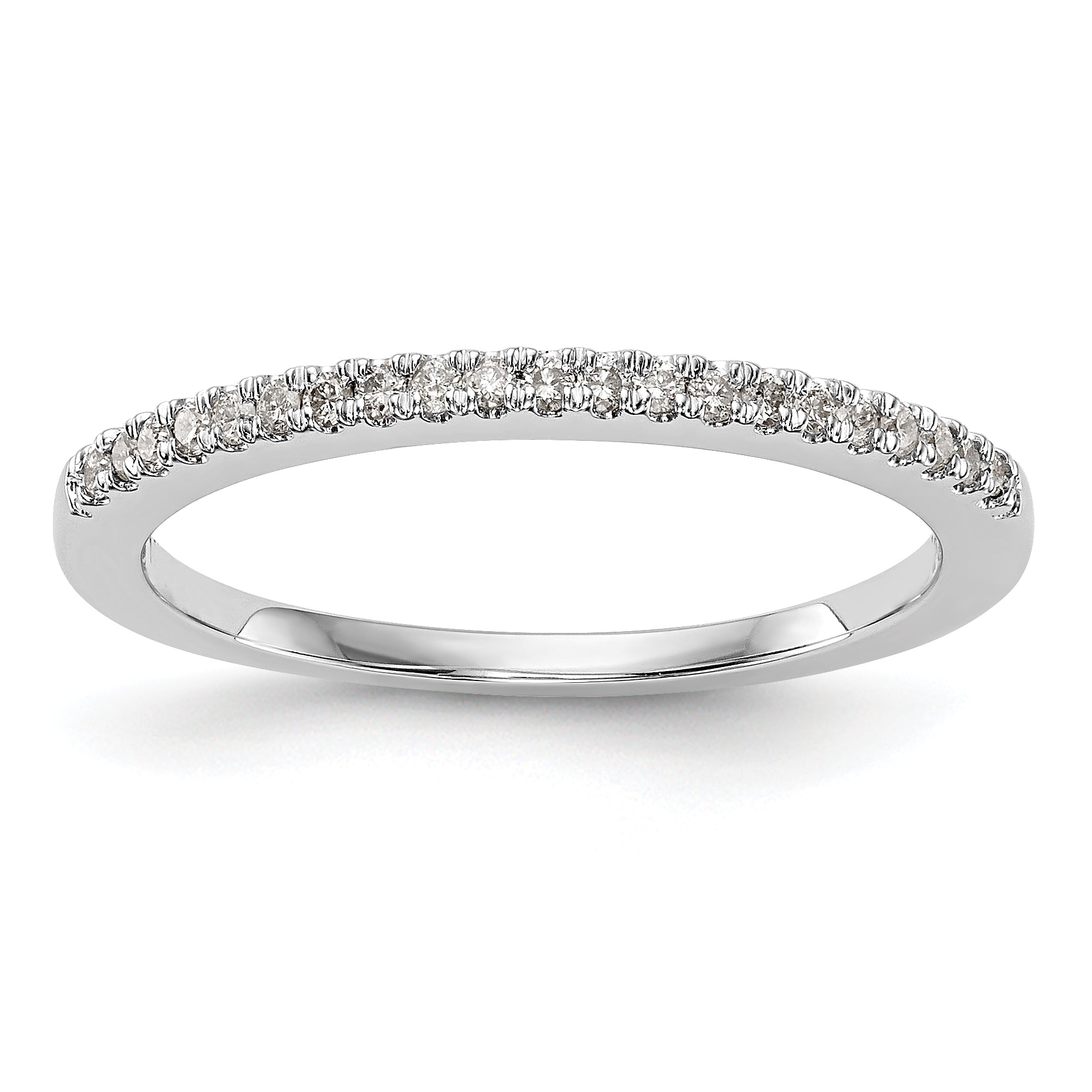 14K White Gold 1/6 carat Diamond Complete Wedding Band Main image