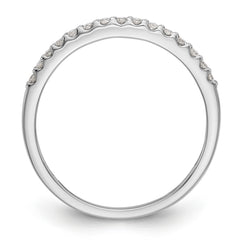 14K White Gold 1/8 carat Diamond Complete Wedding Band - 7