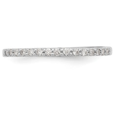 14K White Gold 1/8 carat Diamond Complete Wedding Band - 7