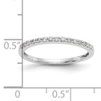 14K White Gold 1/8 carat Diamond Complete Wedding Band