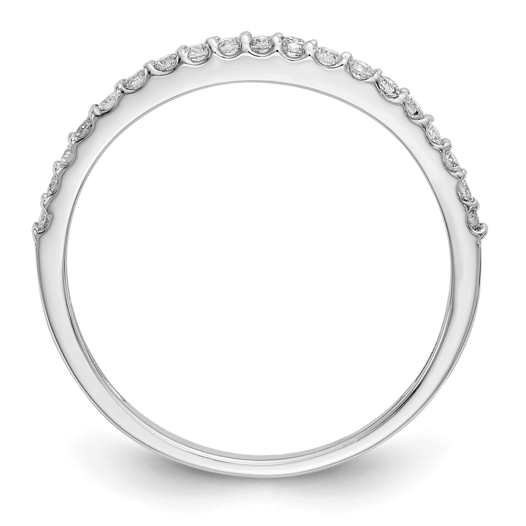 14K White Gold 1/5 carat Diamond Complete Wedding Band