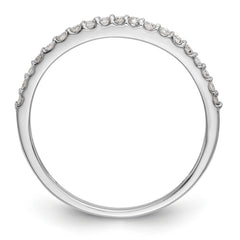 14K White Gold 1/5 carat Diamond Complete Wedding Band - 7
