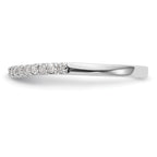 14K White Gold 1/5 carat Diamond Complete Wedding Band
