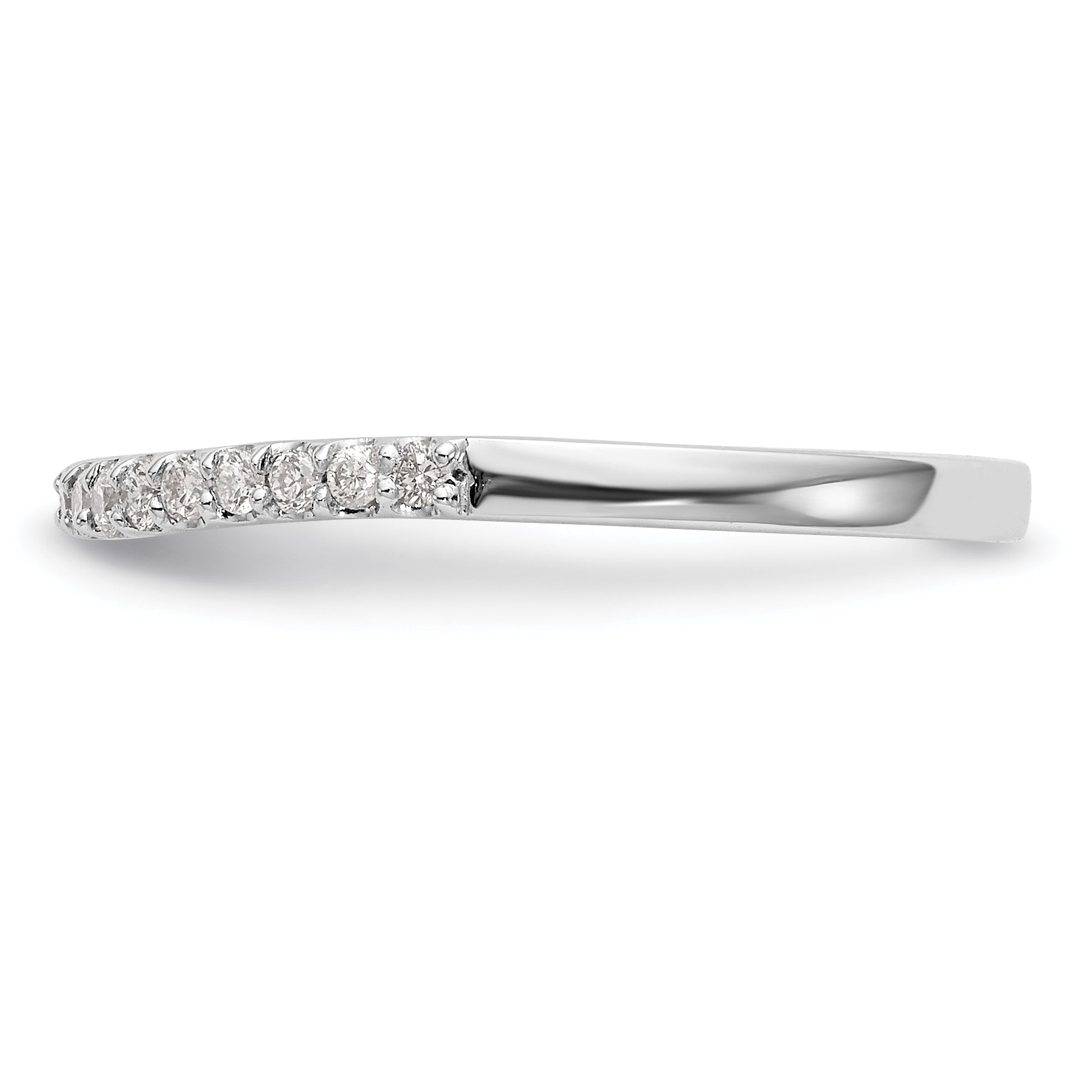 14K White Gold 1/5 carat Diamond Complete Wedding Band