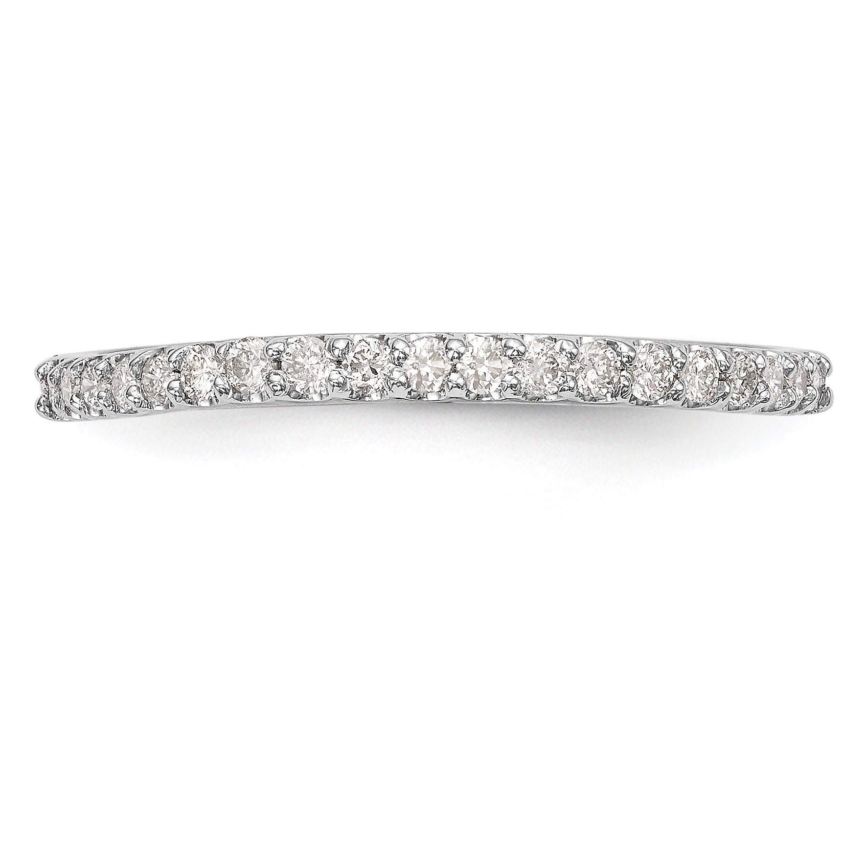 14K White Gold 1/5 carat Diamond Complete Wedding Band - 7