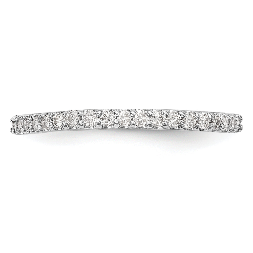 14K White Gold 1/5 carat Diamond Complete Wedding Band