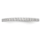 14K White Gold 1/5 carat Diamond Complete Wedding Band