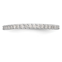 14K White Gold 1/5 carat Diamond Complete Wedding Band - 7