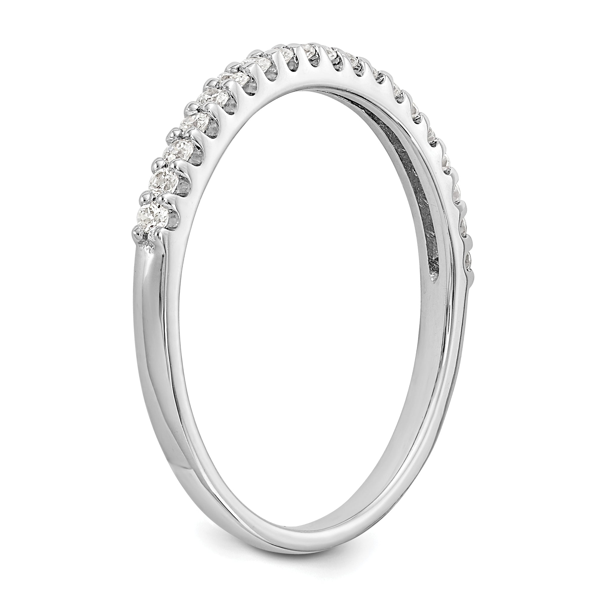 14K White Gold 1/5 carat Diamond Complete Wedding Band
