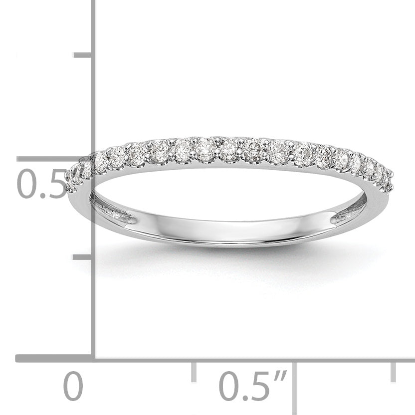 14K White Gold 1/5 carat Diamond Complete Wedding Band