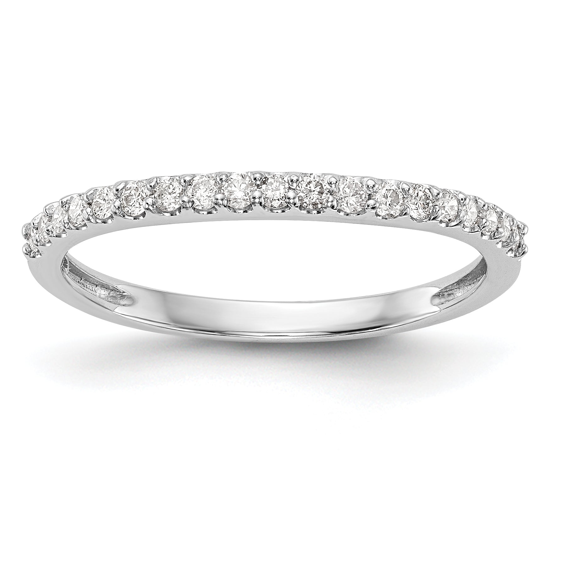 14K White Gold 1/5 carat Diamond Complete Wedding Band Main image