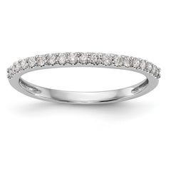 14K White Gold 1/5 carat Diamond Complete Wedding Band - 7