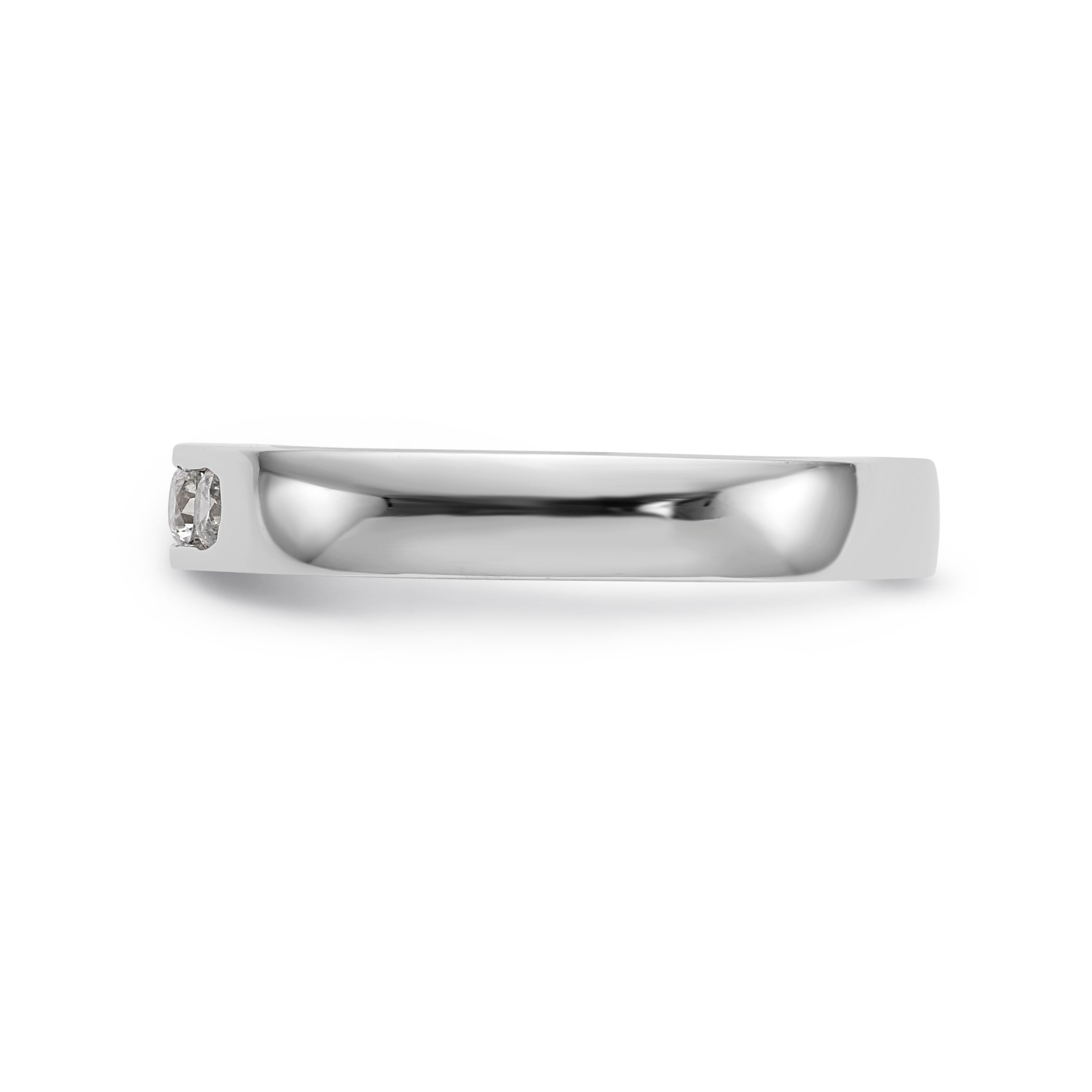 14K White Gold 5-Stone 1/4 carat Round Diamond Complete Channel Band - 6