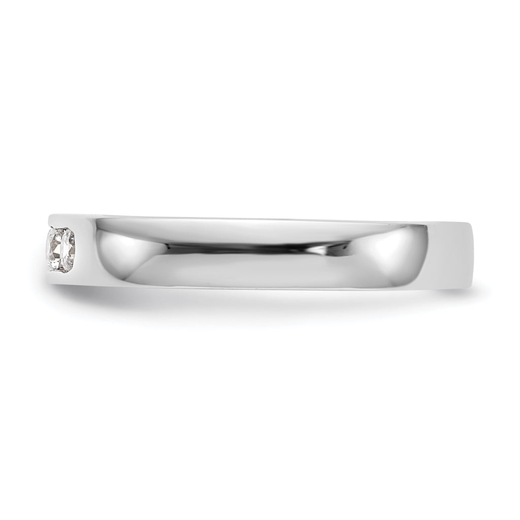 14K White Gold 5-Stone 1/4 carat Round Diamond Complete Channel Band