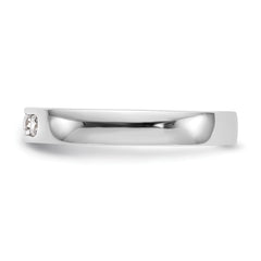 14K White Gold 5-Stone 1/4 carat Round Diamond Complete Channel Band
